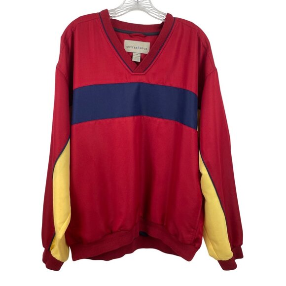 Cutter and Buck Other - Cutter and Buck Colorblock Golf Mens Large Pullover Wind Rain Vintage 90s